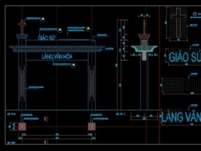 Cổng làng văn hóa cad mới