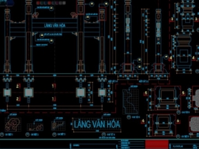 Cổng làng văn hóa đẹp dwg