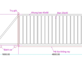 Cửa sắt trượt nan cnc model dxf