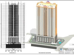 Đồ án bản vẽ tốt nghiệp nhà chung cư 34 tầng, 5 tầng hầm 26x37m(kiến trúc +kết cấu biện pháp thi công)