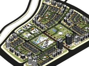 Đồ án revit quy hoạch khu dự án chung cư cao tầng và biệt thự liền kề