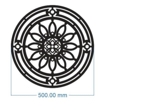 Download 2 model hoa văn tròn mái kính cnc