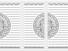 Download cnc cổng 4 cánh trống đồng dxf