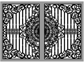 Download cổng 2 cánh cnc dxf model mới