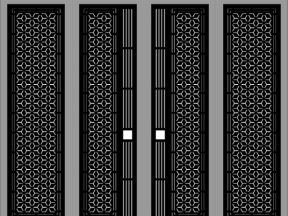 Download model cổng 4 cánh bông tuyết cnc dxf