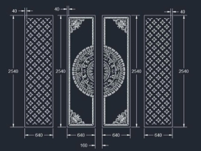 Download model cổng 4 cánh cnc bông tuyết đẹp