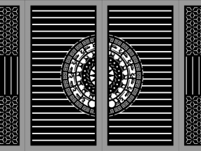Download model cổng 4 cánh cnc dxf mới