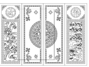 Download model cổng 4 cánh dxf