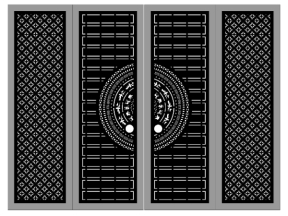 Download model cổng 4 cánh trống đồng cnc