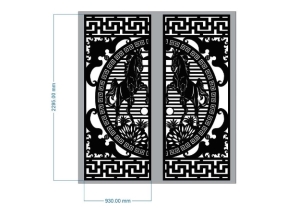 Download model cổng ngựa 2 cánh cnc dxf đẹp mắt