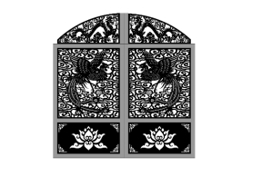 Download model cổng rồng phượng cnc dxf đẹp mắt
