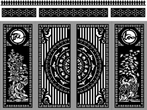 Download model cổng tài lộc trống đồng cnc dxf