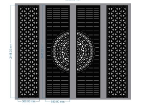 Download model cổng trống đồng bông tuyết cnc dxf 2 cánh