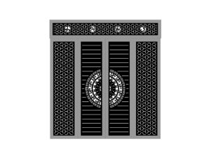 Download model cổng trống đồng bông tuyết dxf đẹp