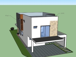 Download model nhà ở 2 tầng 8x16m