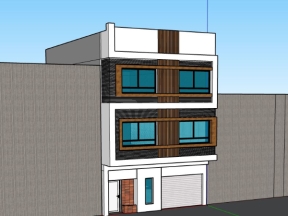 Download model nhà ở 3 tầng 7.6x15m đẹp mắt