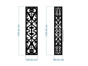 Download model vách hoa văn lá tây cnc dxf