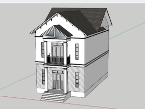 Download thiết kế bản vẽ nhà ở phố 2 tầng đẹp mới