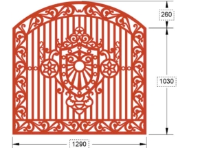 Download thiết kế cnc hàng rào vòm cong đẹp