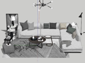 Dựng file phối cảnh thiết kế sketchup sofa cao cấp
