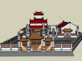 Dựng mẫu đền xóm 3 hải dương kích thước 21.4x56m