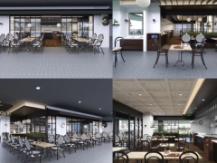 Dựng mẫu nội thất nhà hàng ăn uống bằng Sketchup 2016