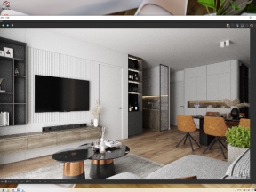 Dựng mẫu phòng khách + bàn ăn bếp model su 2021.1 + setting + light vray 5.10.05 mới nhất