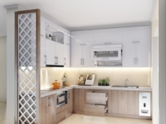 Dựng mẫu su thiết kế nội thất phòng bếp nhà phố hiện đại