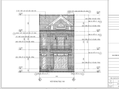 Dựng mẫu thiết kế mẫu nhà phố 3 tầng sang trọng kích thước 6x12m gồm hạng mục: kiến trúc, kết cấu, điện nước.