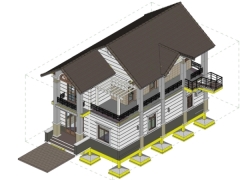 Dựng mẫu thiết kế sơ bộ nhà 2 tầng mái thái