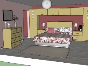Dựng model .skp nội thất phòng ngủ 2023