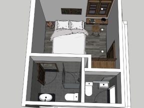 Dựng model .skp nội thất phòng ngủ 2023 3d