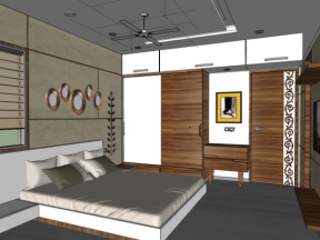 Dựng model 3D .skp nội thất phòng ngủ
