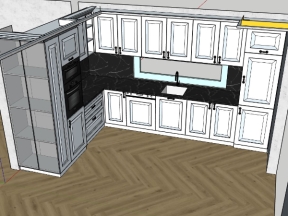 Dựng model 3dsu nội thất phòng bếp