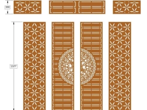 Dựng model cnc cổng 4 cánh và ô thoáng mới nhất