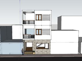 Dựng model nhà 3 tầng kích thước 7x7m