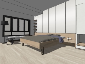 Dựng model sketchup phòng ngủ đẹp 3d .skp