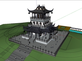 Dựng model su ngôi chùa lớn