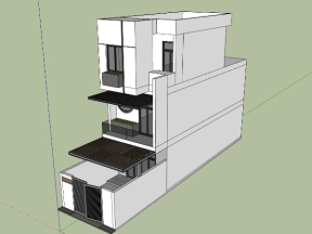 Dựng model su nhà 3 tầng 5x20m