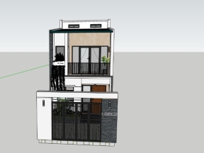 Dựng model su nhà dân 2 tầng 4.5x16m