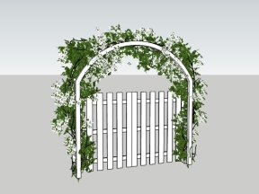 Dựng model su tường rào cổng hoa đẹp