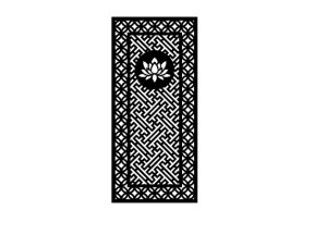 Dựng model vách thờ chữ vạn hoa sen đồng tiền cnc