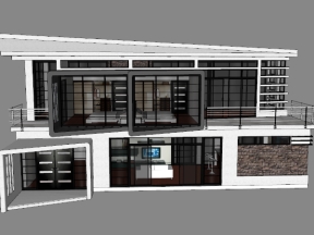 Dựng model villa 2 tầng hiện đại