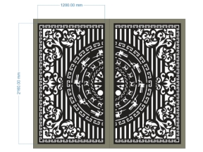 Dxf model cnc cổng 2 cánh bản vẽ mới nhất