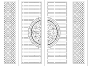 Dxf model cổng 4 cánh cnc
