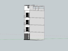 File .skp nhà phố 5 tầng 3.2x12m