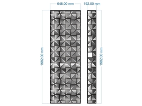 File 2d thiết kế cổng 1 cánh cnc đơn giản dxf