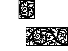 File 3 kích thước lan can lá tây cnc