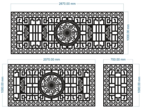 File 3 thiết kế lan can trống đồng kết hợp viền đồng tiền cnc