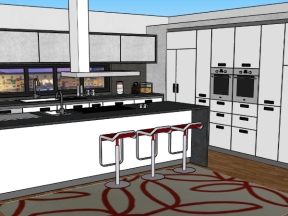 File 3d su nội thất phòng bếp kiểu mới
